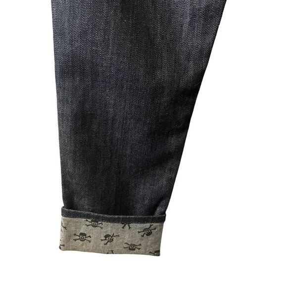 7 For All Mankind Skull Crop Low-Rise Jeans Size 26 - Picture 10 of 12
